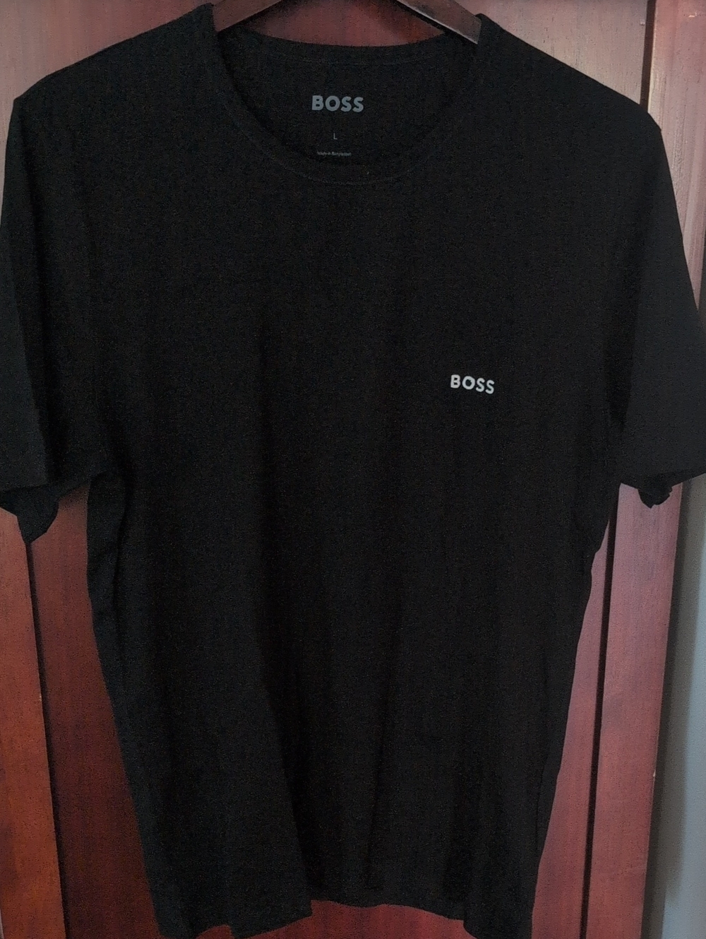 Hugo Boss Black Short Sleeve Crew Tee with White Logo
